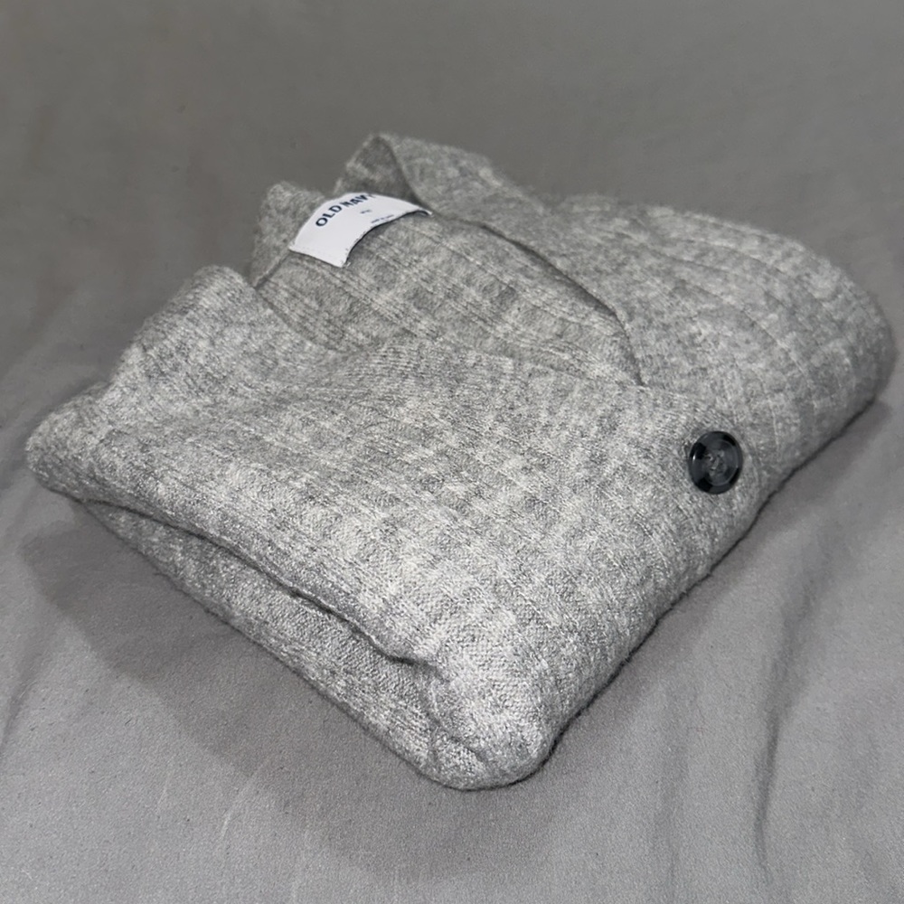 Grey Smoke Colored Crop Cardigan